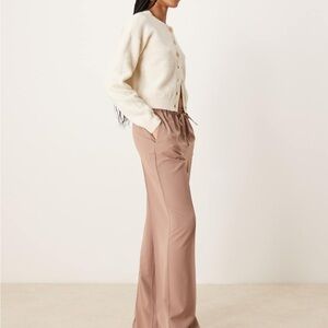Chic Tan Wide Leg Women's Pants